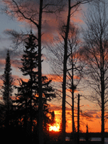 Sunset over Lake Hébécourt (Julie Arseneault)